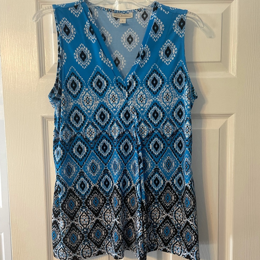 Dana Buchman Bohemian Print Sleeveless Blouse